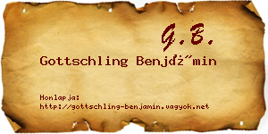 Gottschling Benjámin névjegykártya